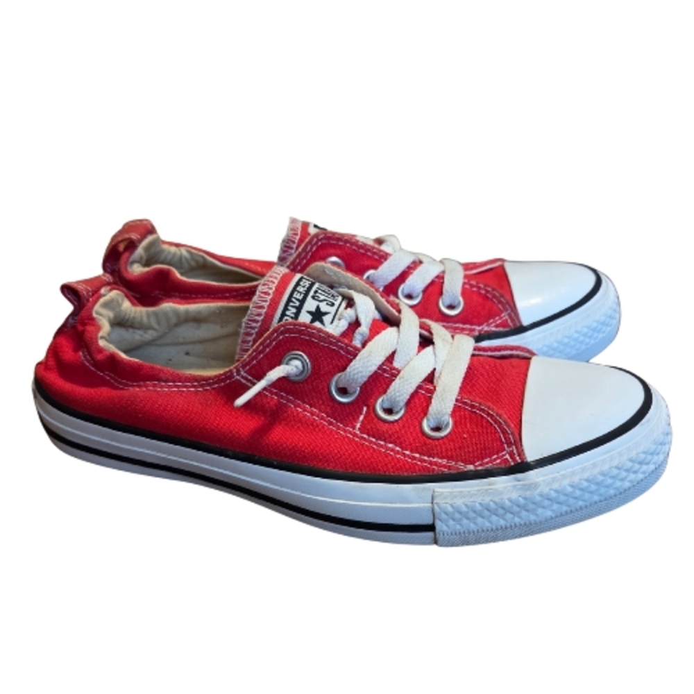 Converse Shoreline Red Low-Top Sneakers Slip On